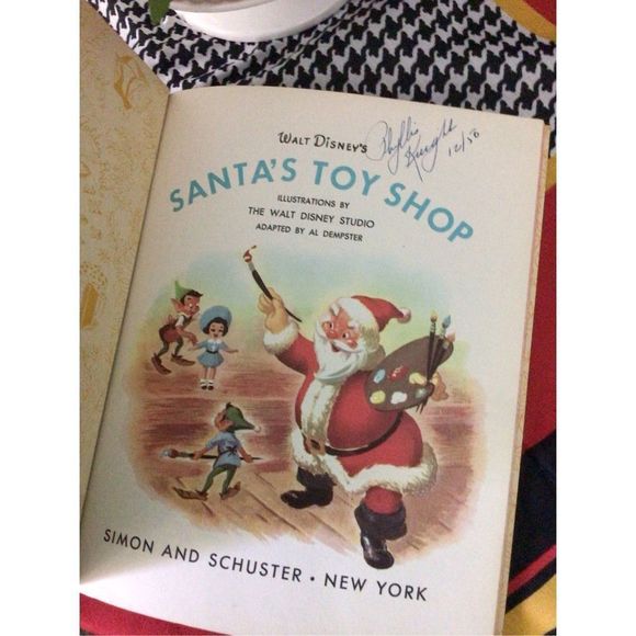 1950 Walt Disney’s “Santa’s Toyshop” Hardback Children’s Book A Little Golden Bo - Picture 2 of 10